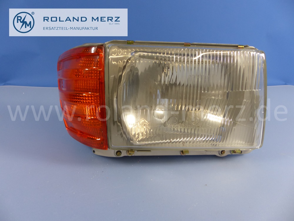 1078204861 Bosch Leuchteinheit, Scheinwerfer, mit Blinkleuchte, Leuchtweitenregulierung, rechts, Rechtsverkehr, Mercedes W107, Original Mercedes Neuteil, NOS 