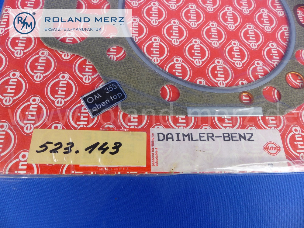 523.143 Elring Zylinderkopfdichtung oben, Mercedes Motor OM355, OM355A, OM355LA, OM346h, 3450160420, Ø 130mm, Original Elring Ersatzteil, NOS 