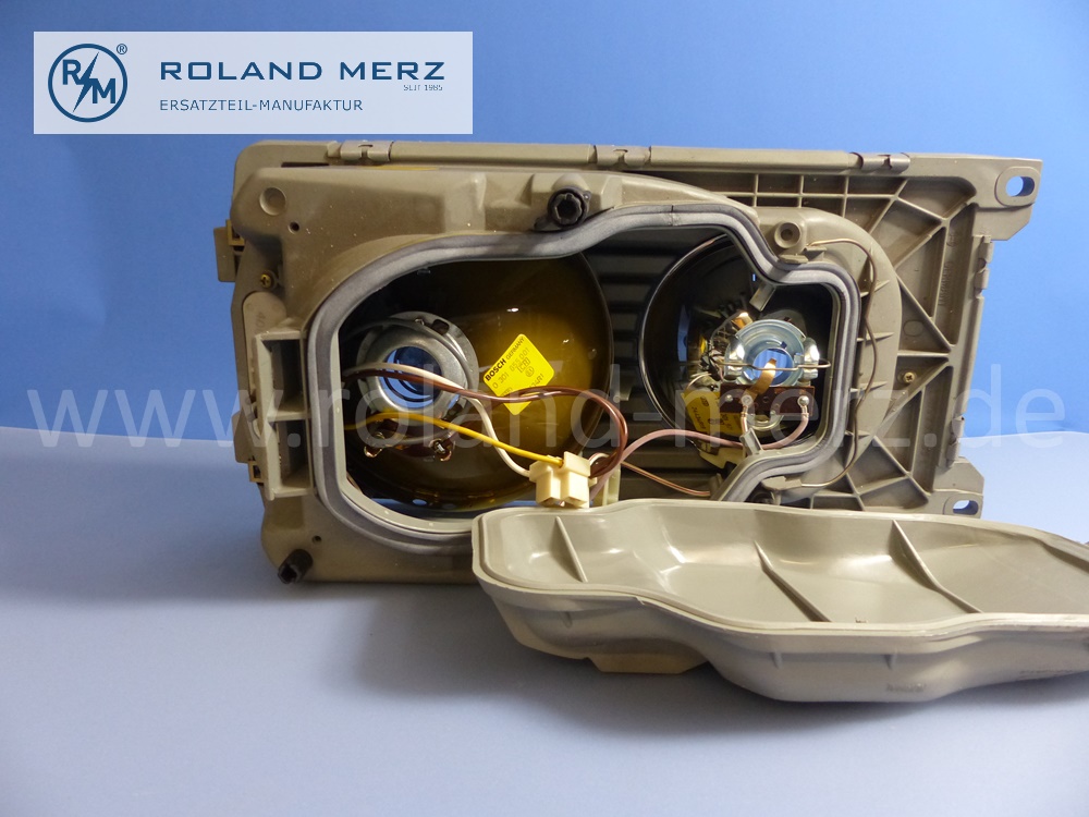 1238203161 Bosch Leuchteinheit, Scheinwerfer, H4, links, Rechtsverkehr, Mercedes W123, Original Mercedes Neuteil, NOS 