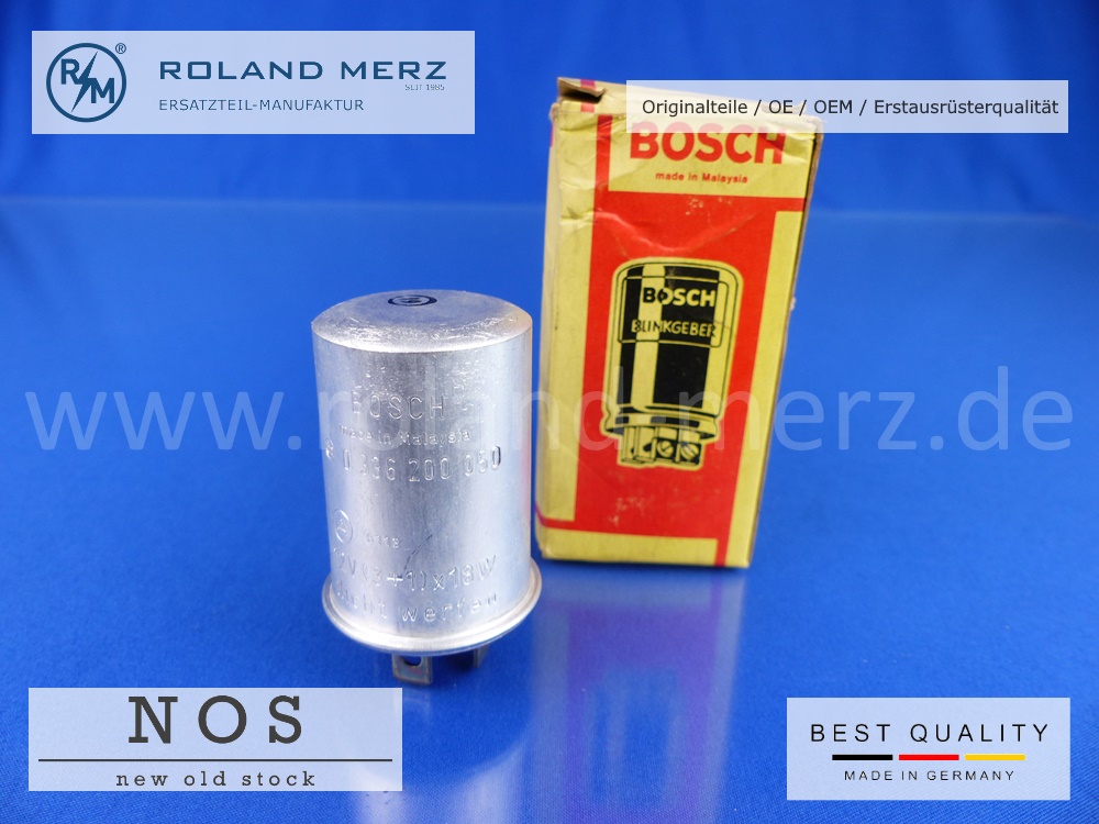 0-336-200-050-01 Blinkgeber 0 336 200 050 Bosch 12 V 3 + 1 x 18 W OVP z,. B. für KHD, MAN, Henschel Bosch Originalausführung NOS mit Metallgehäuse