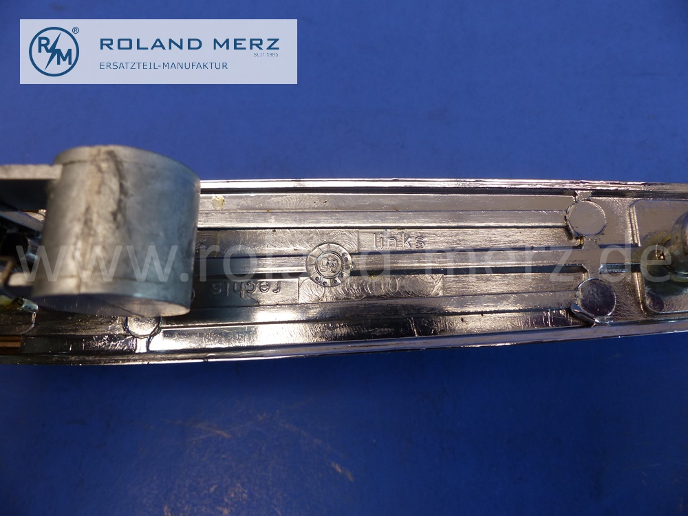 1077600559 Türgriff links, ohne Schlüssel, Mercedes R107, C107, W107, Original Mercedes Neuteil, NOS 