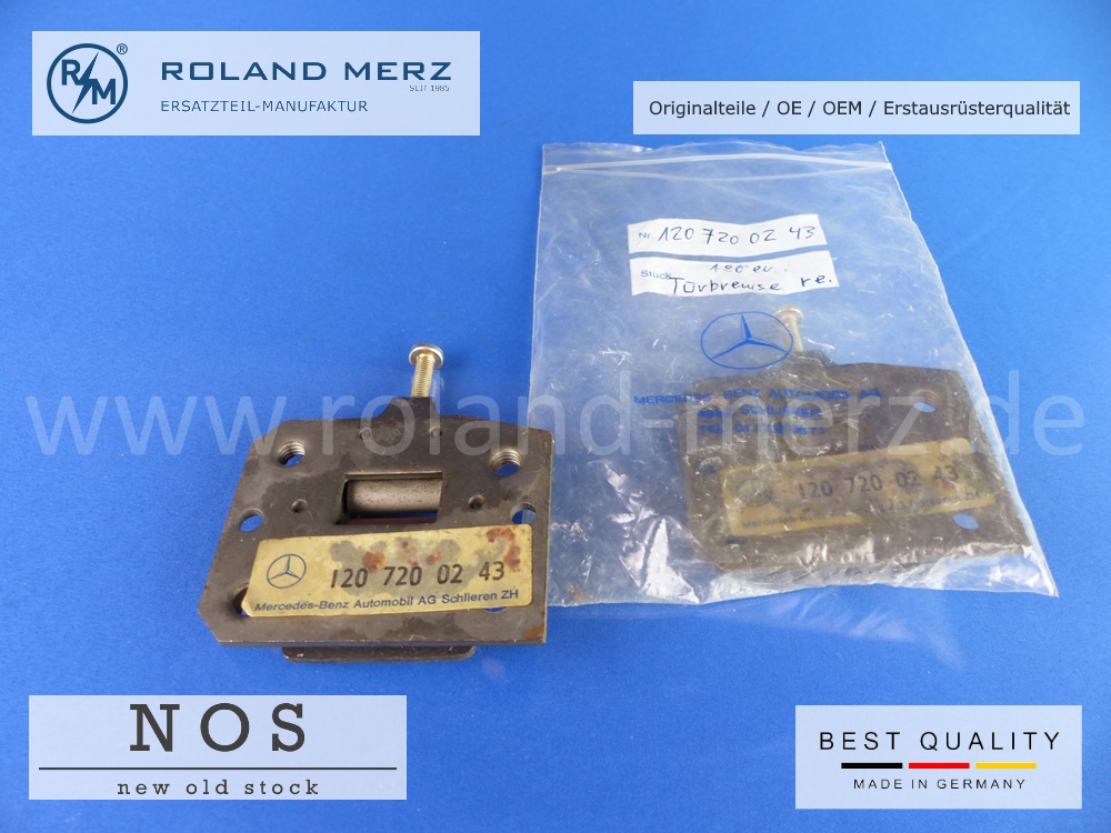 120-720-02-43-01 Türbremse komplett rechts 120 720 02 43 Mercedes 180 – 220SE Lim.