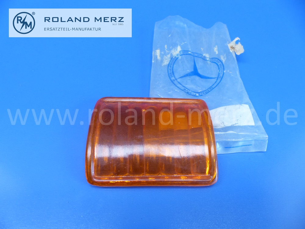 Ersatzglas, Tauschglas Blinker gelb, für Deckel Rücklicht 1988260252 und 1988260152, Mercedes W198, 300SL Roadster, Original Mercedes Neuteil, NOS 