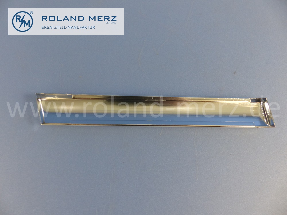 1136981180 Zierstab, Zierleiste, links, zwischen Tür und Hinterrad, Mercedes W113, Pagode, 230SL, 250SL, 280SL, Länge 185mm, Original Mercedes Neuteil, NOS