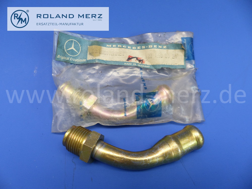 1274600024 Rohrkrümmer Hydropumpe Lenkhelfpumpe, Mercedes 220SEb, 230SL, Original Mercedes Neuteil, NOS 