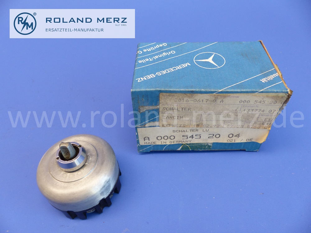 0005452004 rotary switch light, Mercedes 230SL, 220b, 220SEb, 230S, 300SE, 600 W100, various Ponton models, E. 1285400058, 1105400258, original Mercedes spare part, NOS