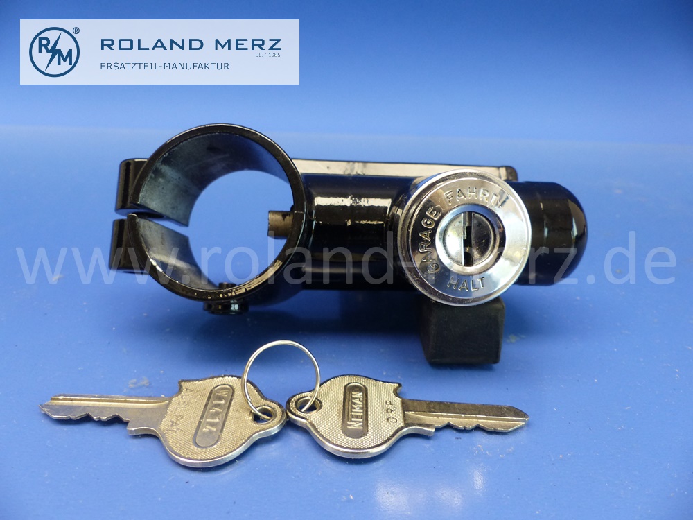 0004620730 Lenkungsschloss, Lenkradschloss, Zündschloss, mit Schlüsselpaar, Mercedes W121, 190SL, Original Mercedes Neuteil, NOS