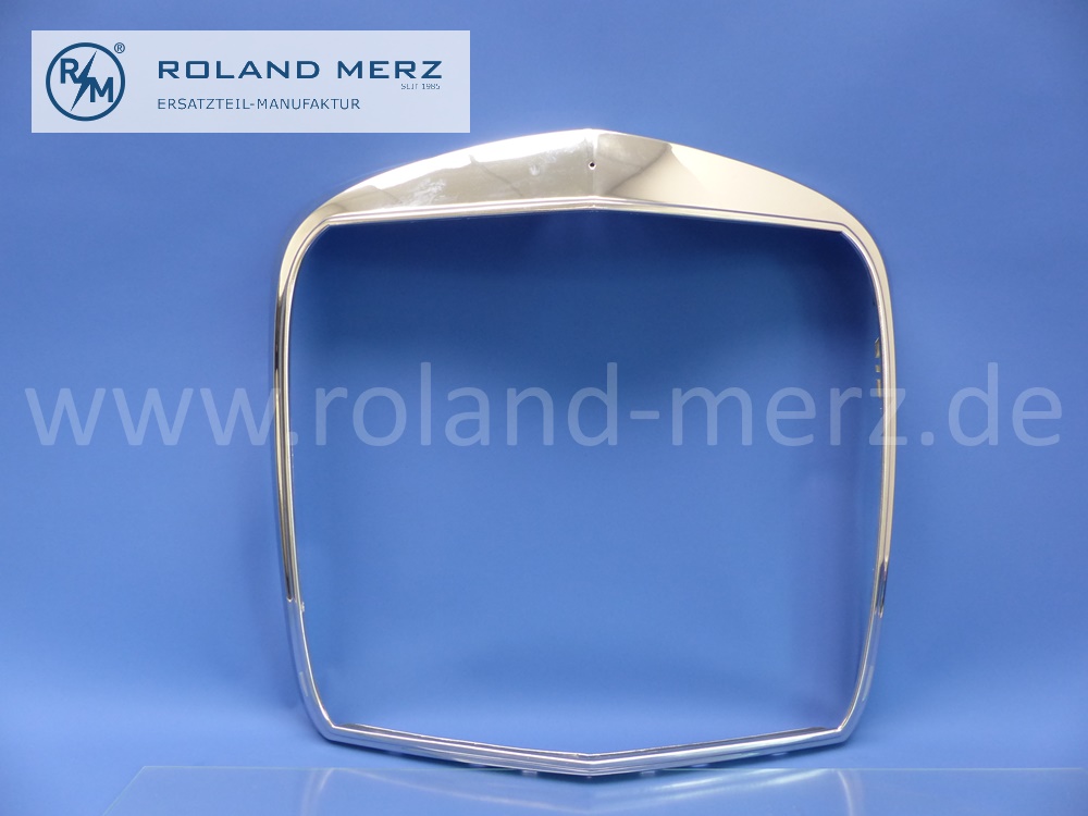 1108880015 Kühlerverkleidung, Verkleidung Kühler, Chromrahmen, Mercedes W110, W111, W112, W120, W121, Heckflosse, Ponton, Original Mercedes Neuteil, NOS 