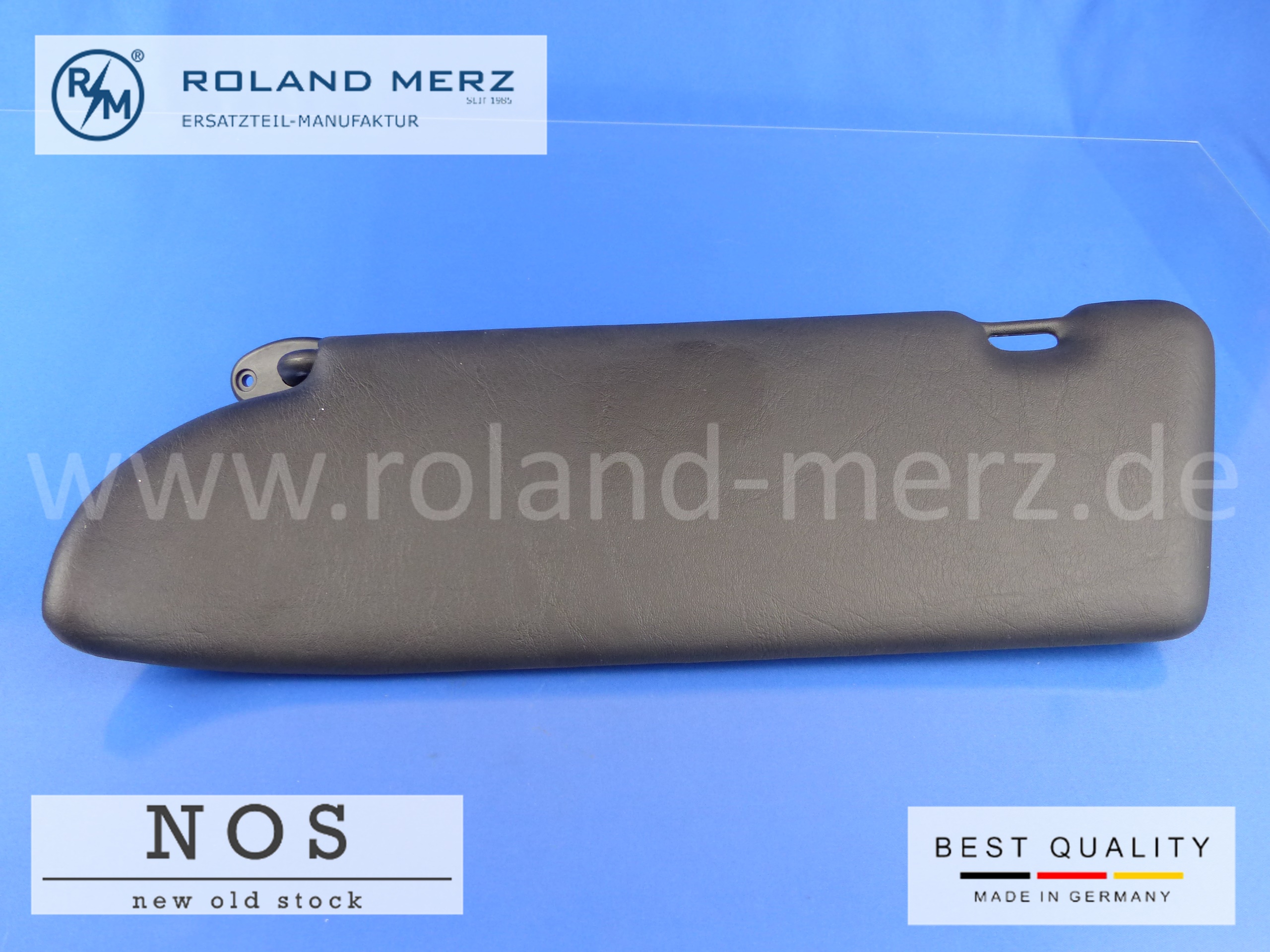 1268101010 Sonnenblende mit Spiegel rechts Mercedes W126 schwarz