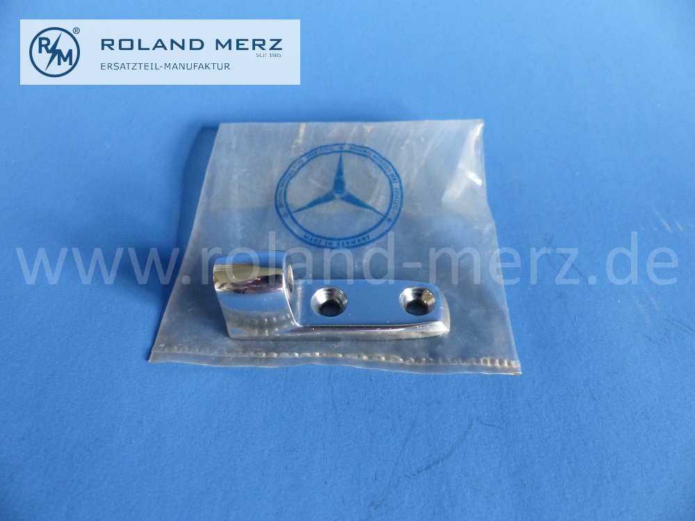 101208110052 1208110052 Lagerbock innen verchromt, für Sonnenblende Mercedes 180, 180D, 190, 190SL (121.040), 220a, 220S, 300SL Roadster und Flügeltürer, original Mercedes Neuteil, NOS 