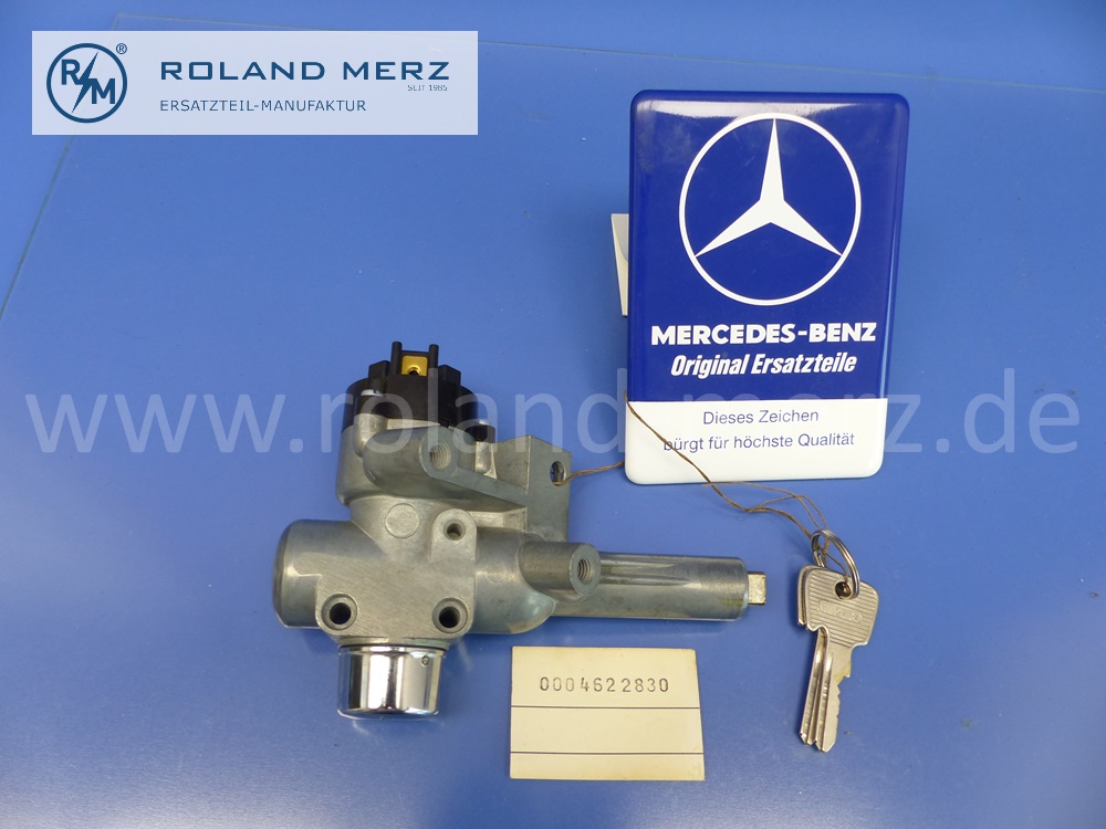 0004622830 Lenkungsschloss, Lenkradschloss, Zündschloss, mit Schlüsselpaar, LHD, Mercedes W100, W113, MB 600, 230SL, 250SL, Pagode, Original Mercedes Neuteil, NOS