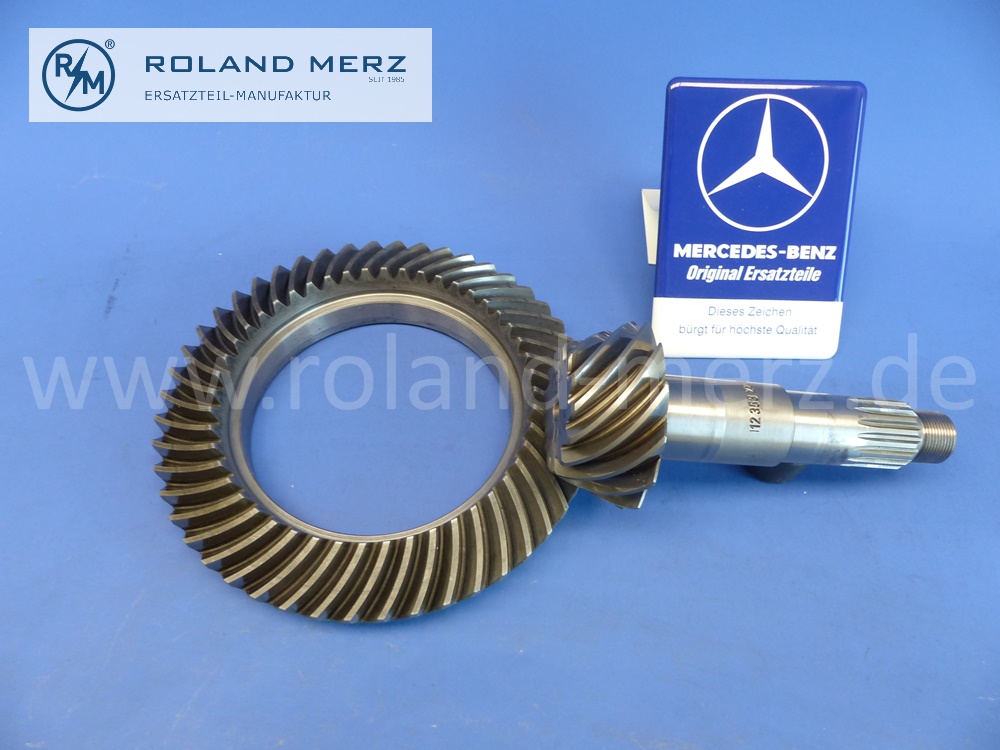 1233500939 Rädersatz Heckmittelstück / Differential, Übersetzung 1:3,69, Tellerrad und Ritzel, Mercedes W107, W114, W115, W116, W123, Original Mercedes Neuteil, NOS 