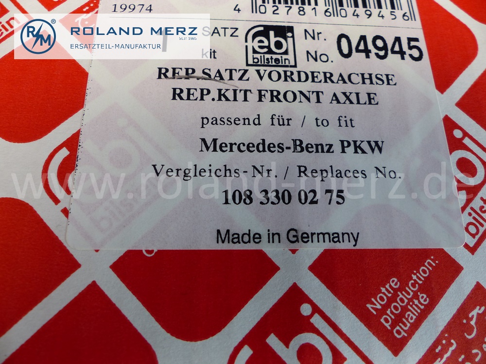 1083300275 Reparatursatz Gummilager für Vorderachsträger, Mercedes W108, W109, W110, W111, W112, W113, 230SL - 280SL, Pagode, E. 1085860033, Febi Original Neuteil, NOS 