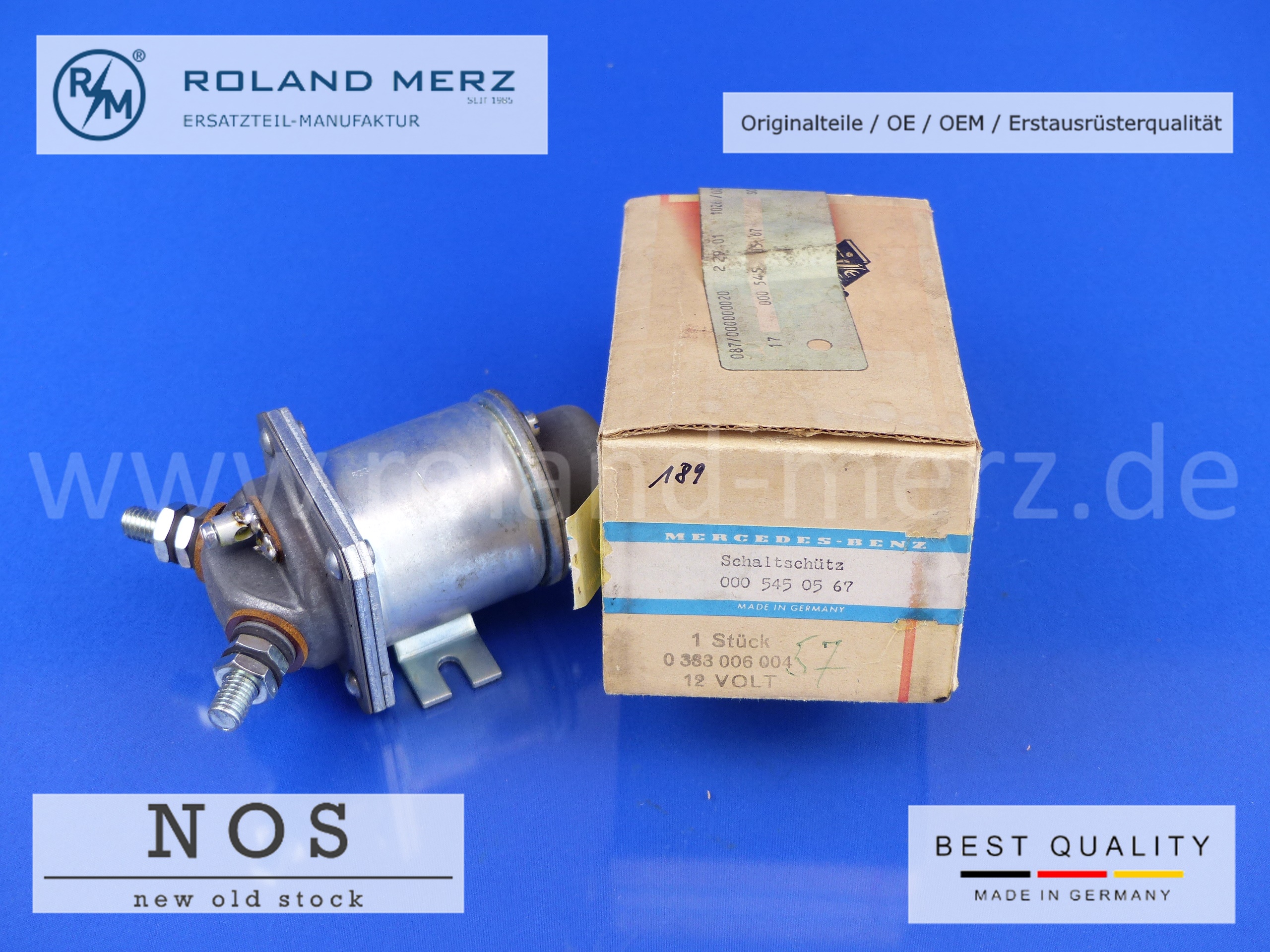 0005450567, Schaltschütz 12V, Mercedes W189, MB300