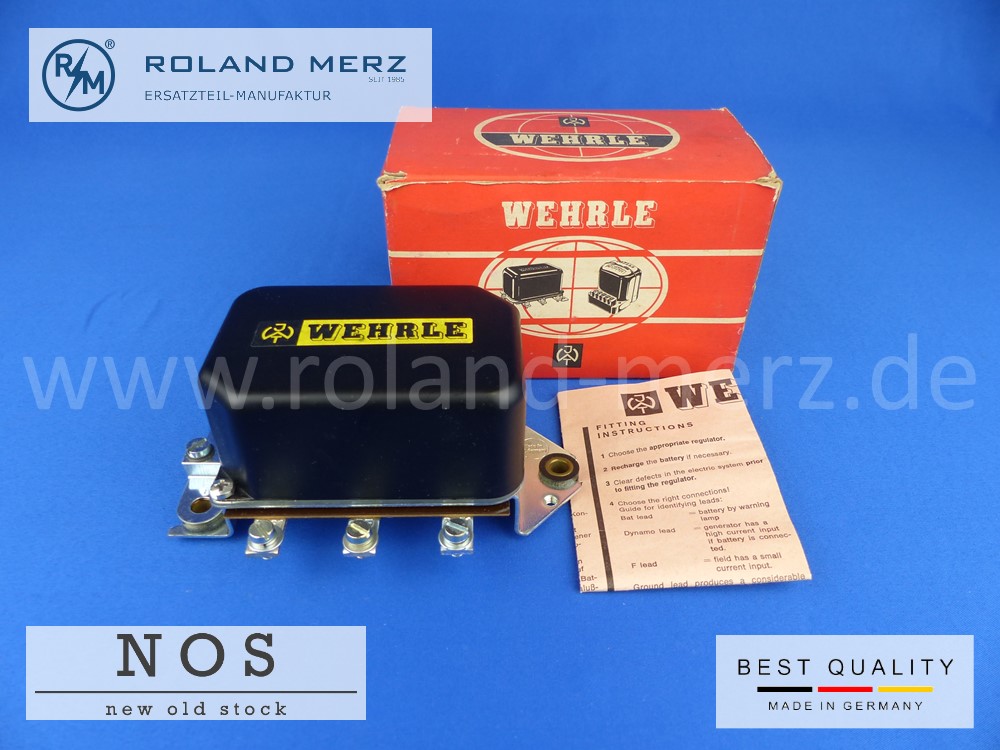 Wehrle Regler, Bosch Vergl.-Nr. 0 190 309 018 für BMW 503, 507 und 3200CS 12Volt 200 Watt
