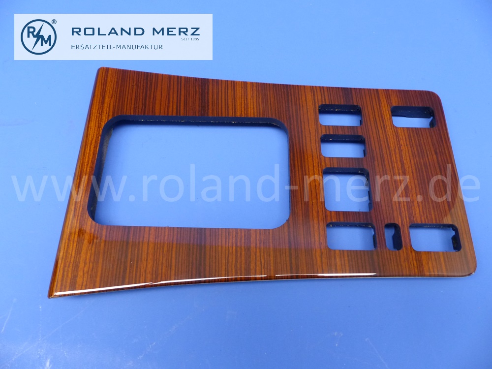 1266807989 Deckel, Abdeckung Mittelkonsole, Zebrano, Mercedes W126, original Mercedes Neuteil, NOS 