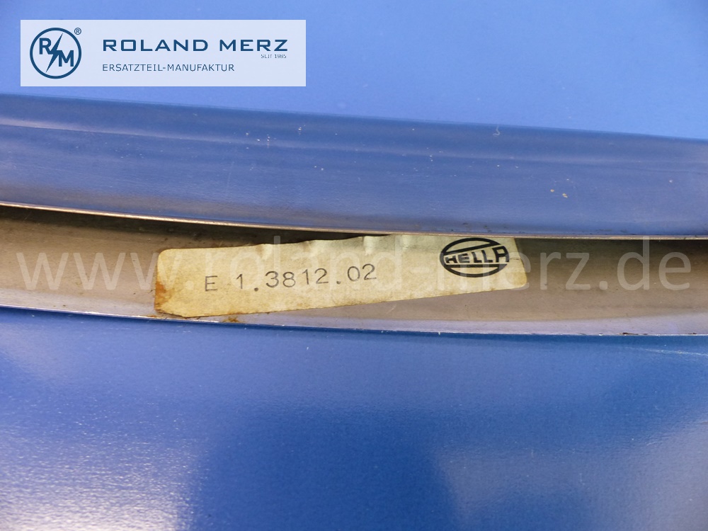 E1.3812.02 Chromrahmen Nebelscheinwerfer Hella, 170mm x 95mm, Original Hella Neuteil, NOS 