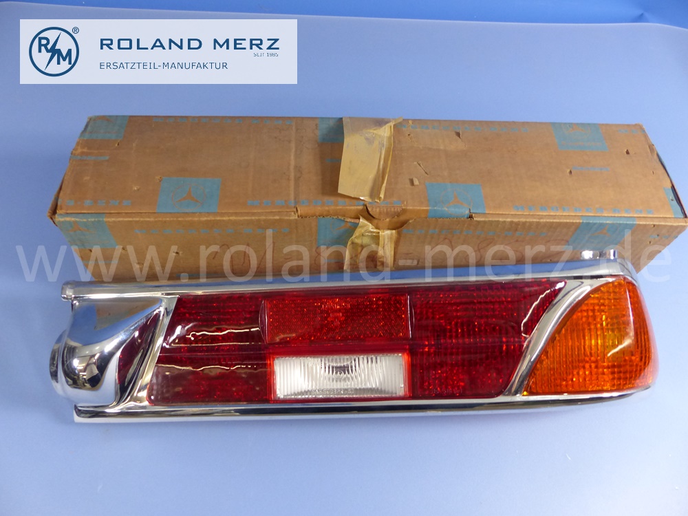 1118260852 Lichtscheibe, Lichtfenster, Lampenglas Rücklicht, rechts, Blinker orange, W111, Original Mercedes Neuteil, NOS