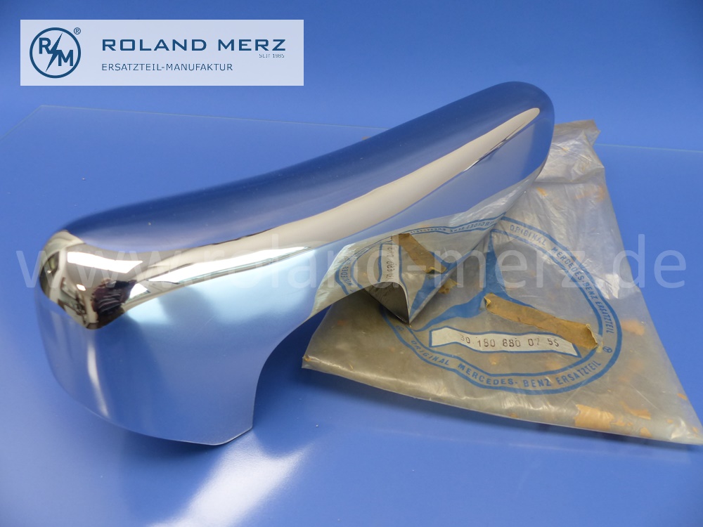 301808800755 1808800755 Horn Stossfänger vorne, links, Mercedes W180, Original Mercedes Neuteil, NOS 