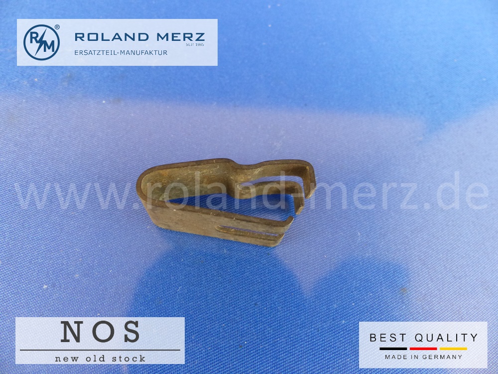 1109930630 Flachformfeder an Bremsträgerplatte, Mercedes 190c – 200Dc, 220b, Sb, SEb/Cp, Original MB Neuteil NOS