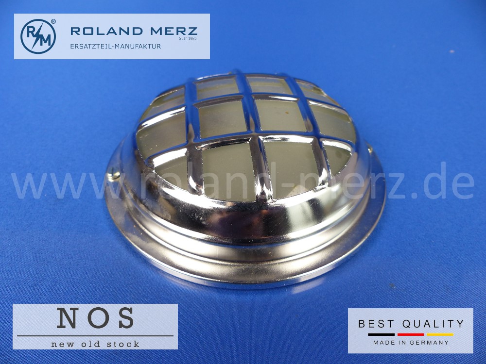 Aufschraub-Deckenleuchte Oldtimer 118 mm ⌀ 35mm Höhe Ms verchromte Ausführung Mercedes 000 820 23 01 für PKW und Omnibus