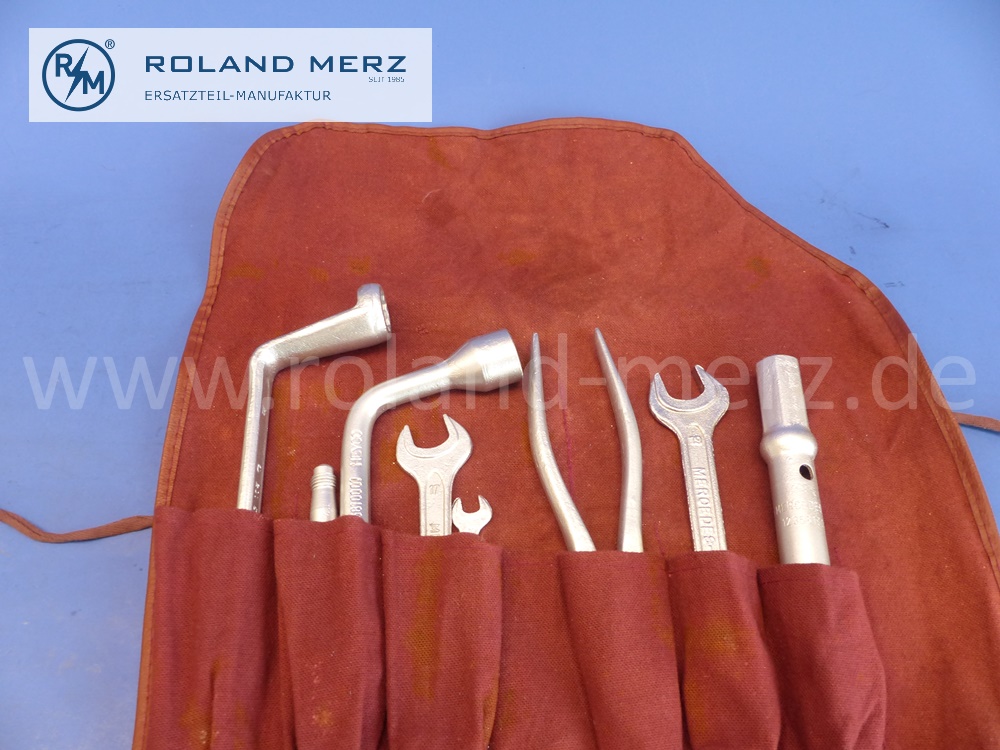 3145850001 Werkzeugtasche mit Inhalt, Mercedes W107, W123, W124, W126, W201 und andere Modelle, Original Mercedes Teil, NOS - aufgearbeitet -
