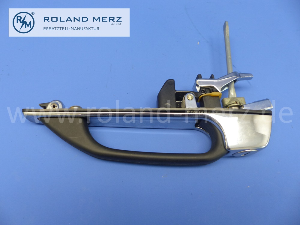 1237600759 Türgriff links, mit Schlüssel, Werkstattausführung, beliebige Schließung, Mercedes W123, Original Mercedes Neuteil, NOS 