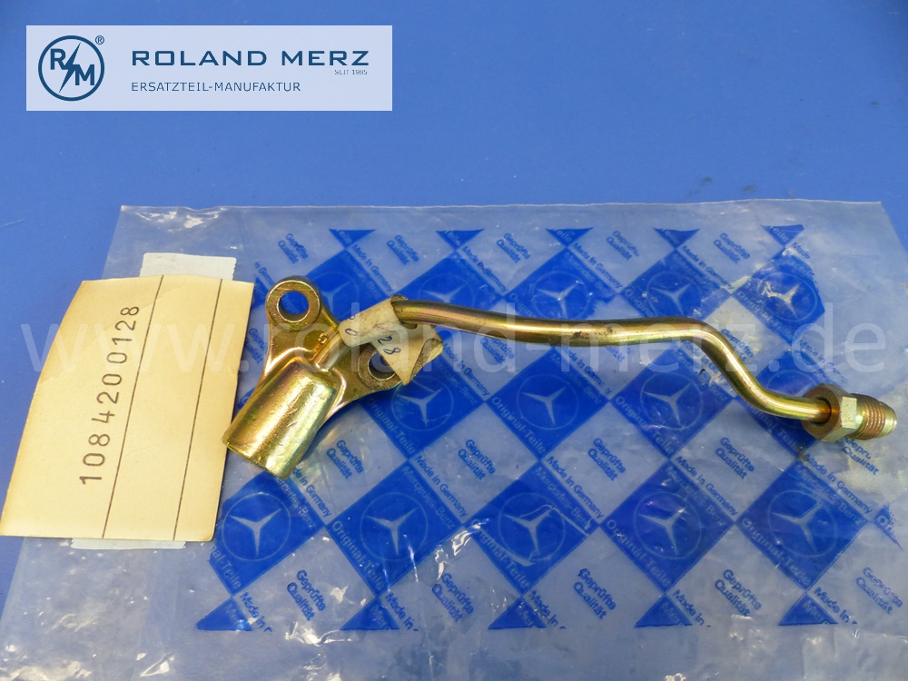 1084200128 Leitung, Bremsleitung Bremssattel rechts, Mercedes W108, W109, W111, W112, W113, Pagode, Original Mercedes Neuteil, NOS