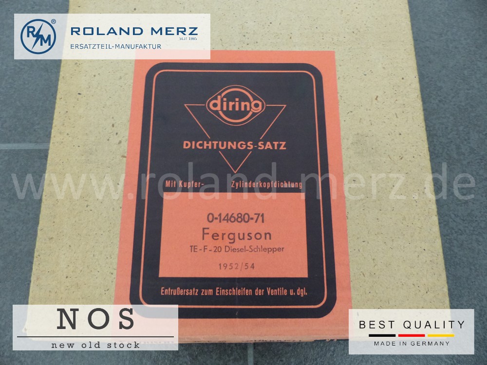0-14680-71 Elring gasket kit, Ferguson TE - F - 20 Diesel tractor 0-14680-71 Dichtungssatz Ferguson TE - F - 20 Diesel Schlepper
