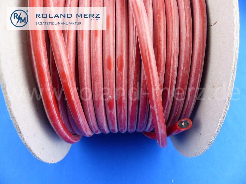 P1110664 1m Beru Zündleitung rot, Spannung 38000V, Temperatur bis 220°C, Güte/Klasse F, DIN/ISO 3808