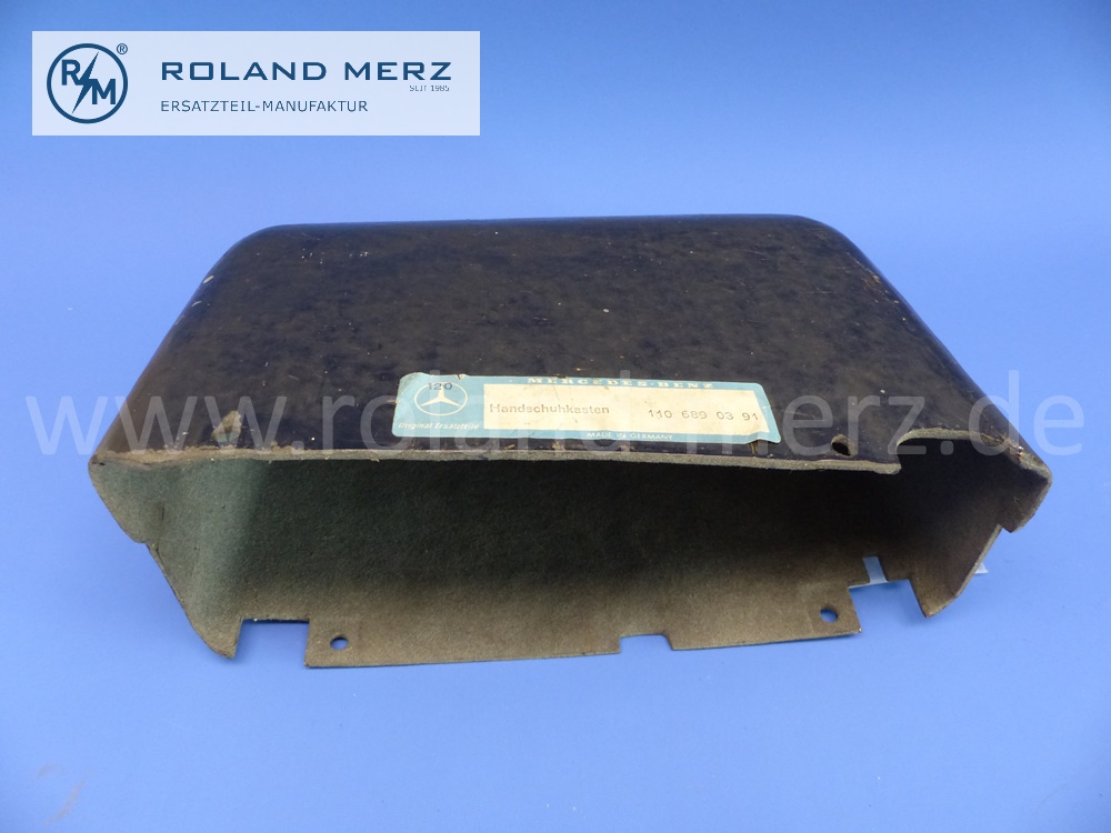 1106890391 Handschuhkasten Mercedes W110, W111, W112, 190c – 200D, 220b, 220Sb, 220SEb, 230S, 300SE, LHD, Original Mercedes Neuteil, NOS 