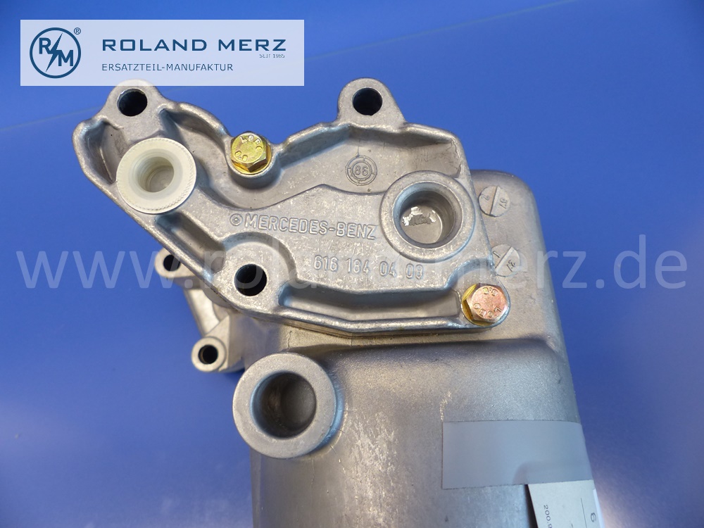 6161800210 oil filter, complete filter housing, Mercedes OM615, OM616, 240D, Mann 6740473153, original Mercedes spare-part, NOS