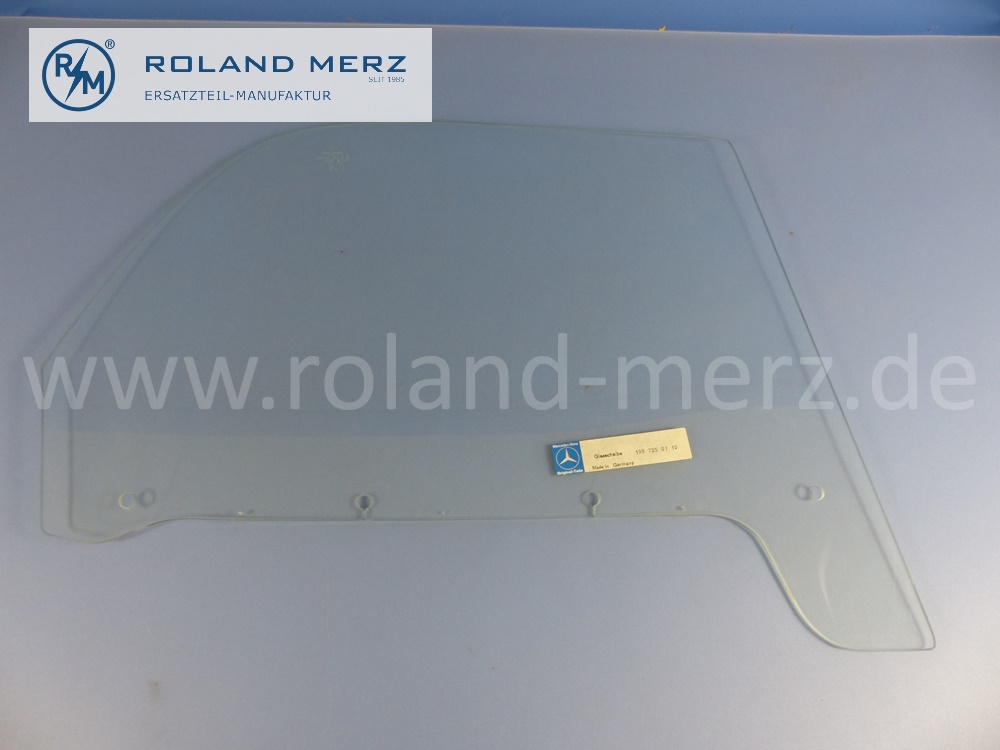 421987250110 1987250110 Glasscheibe, Seitenscheibe Fahrertür, Scheibe, links, Mercedes W198, 300SL, Roadster, Original Mercedes Neuteil, NOS