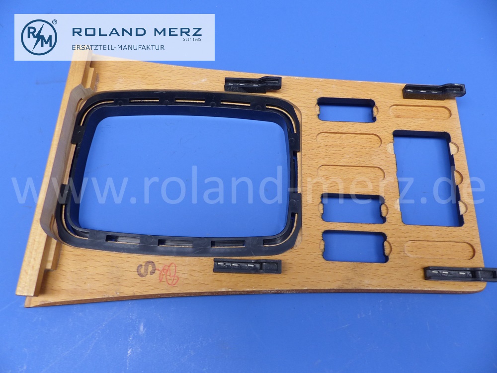 1266801636 Deckel, Abdeckung Mittelkonsole, Wurzelnuss, Mercedes W126, original Mercedes Neuteil, NOS