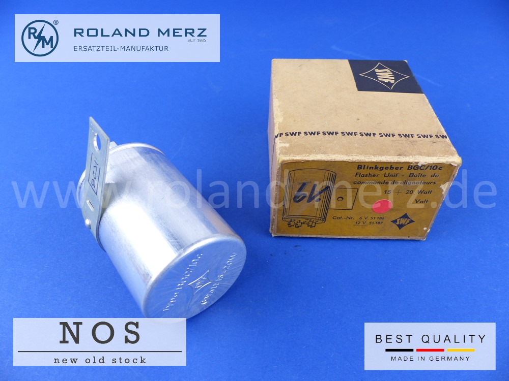 P1110085 Blinkgeber 6 Volt SWF BGC/10c 6 V 15 + 20 W mit Schraubanschlüssen für Mercedes, BMW, Porsche