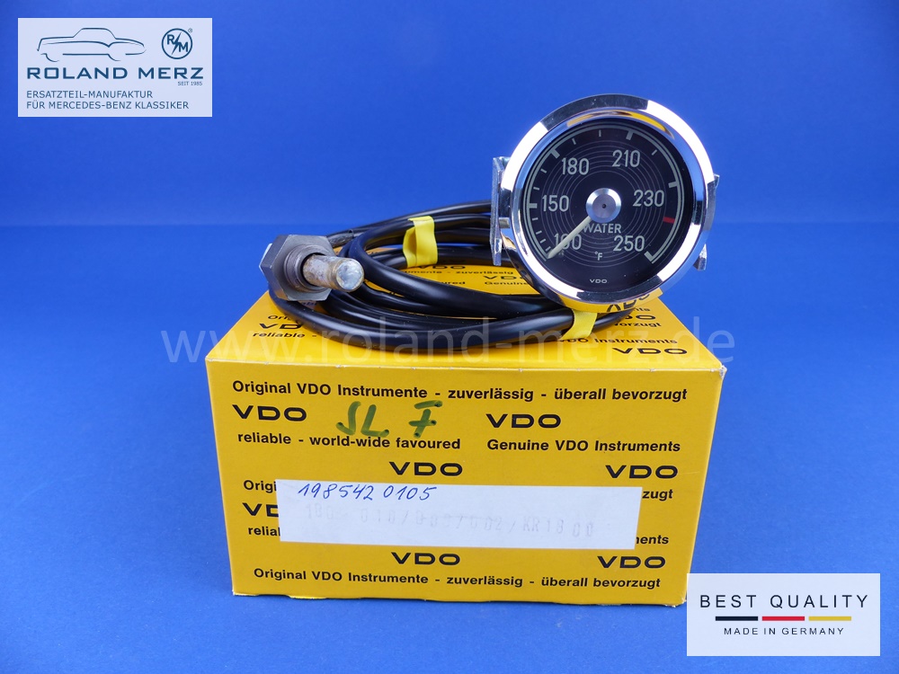 P1100150 Kühlwasserfernthermometer 52mm original Neuteil VDO mit englischer Beschriftung