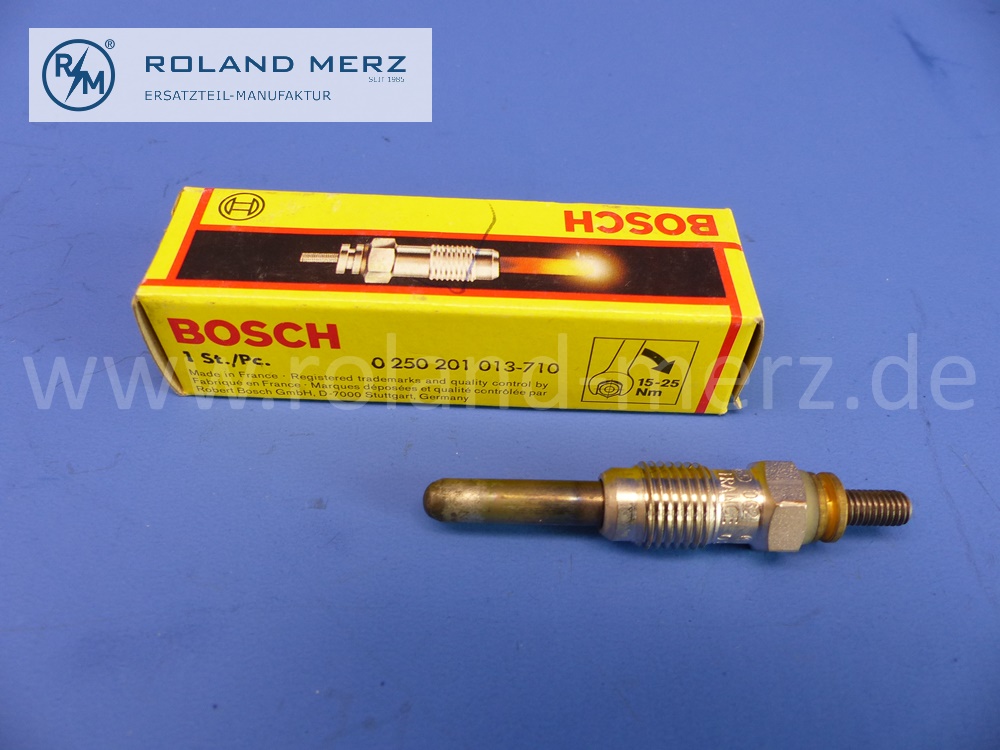 0250201013 Glühkerze, Glühstiftkerze, Bosch für Renault R21, 1.9 D, Original Bosch Neuteil, NOS 