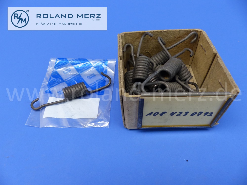1084230792 Zugfeder für Bremsbacke, Mercedes 250SL, 280SL, 220SEB Cp/Cb, 250S, 250SE, 280S, 280SE, 280SEL, 300SEb, Original Mercedes Neuteil, NOS 