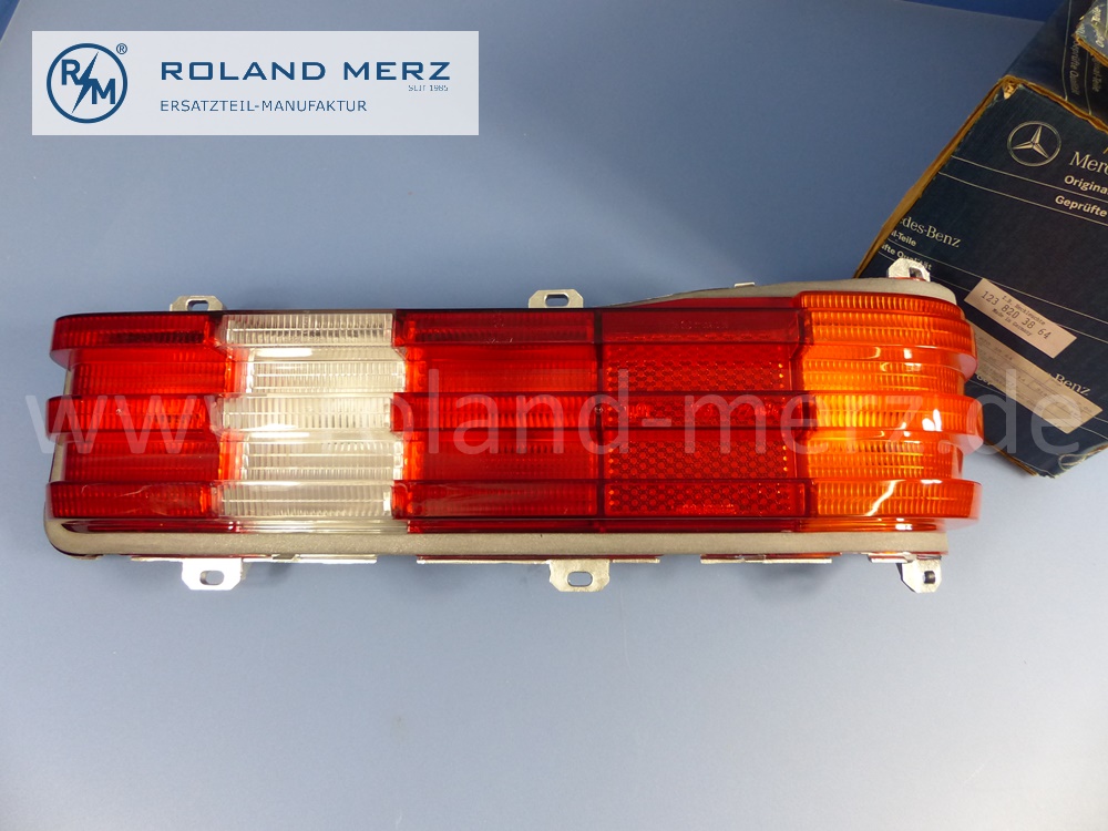 1238203864 Schlussleuchte, Rücklicht rechts, ohne Nebelschlussleuchte, Mercedes W123, Original Mercedes Neuteil, NOS 