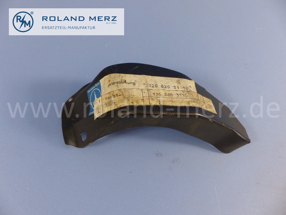 1266263116 Verstärkung Vorderkotflügel an Radeinbau links, Mercedes W126, S-Klasse, Original Mercedes Neuteil, NOS 