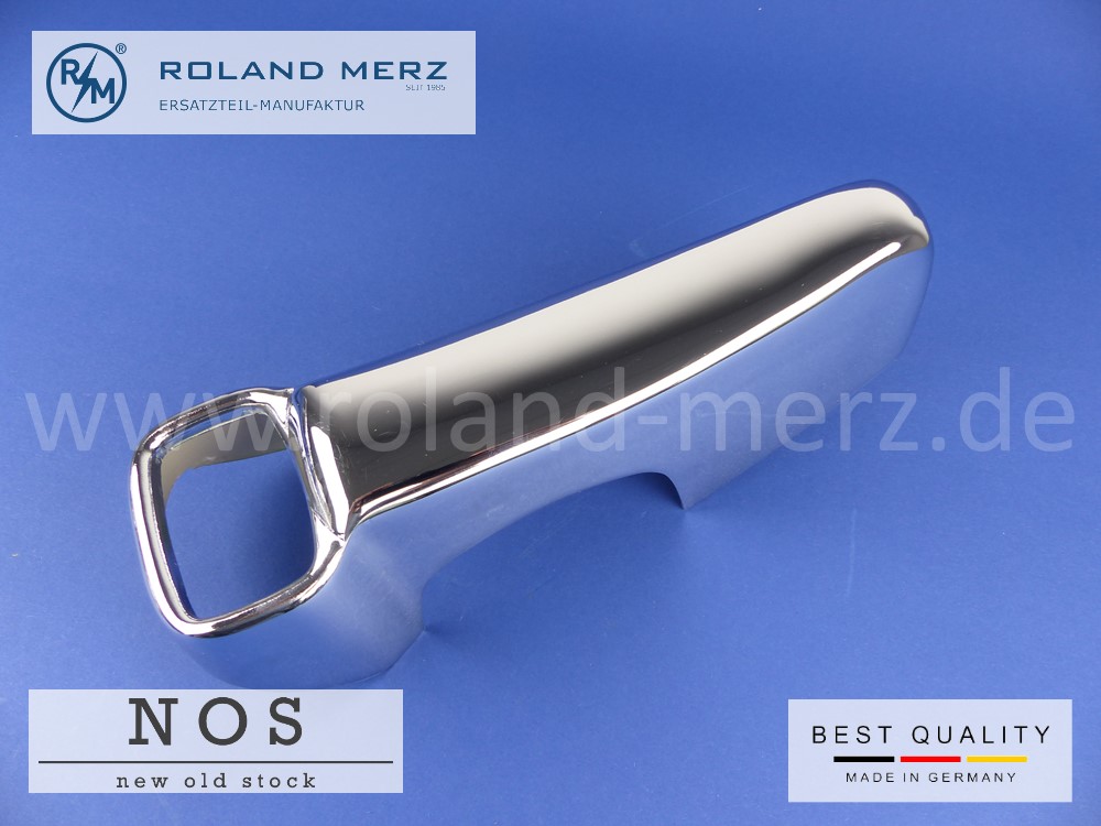 101808801655 1808801655 Horn Stossfänger hinten rechts, für Mercedes W105, W128, W180, 220S, 220SE, mit Ausschnitt für Kennzeichenleuchte 