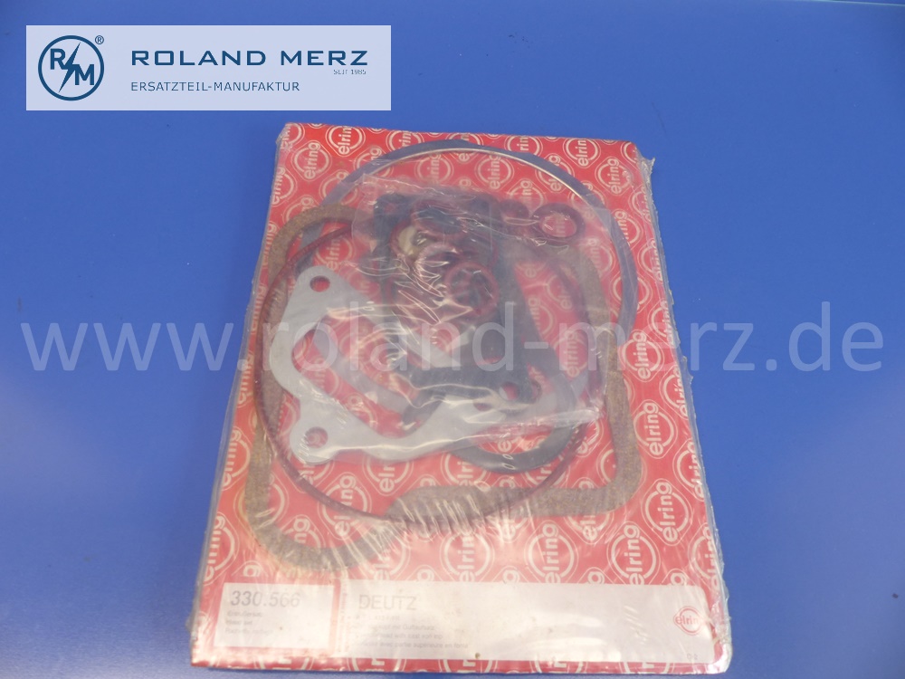 330.566 Entrußersatz Deutz, Motor B/F L 413 F/FR, Zylinderkopf mit Gussaufsatz, original Elring Neuteil, NOS 