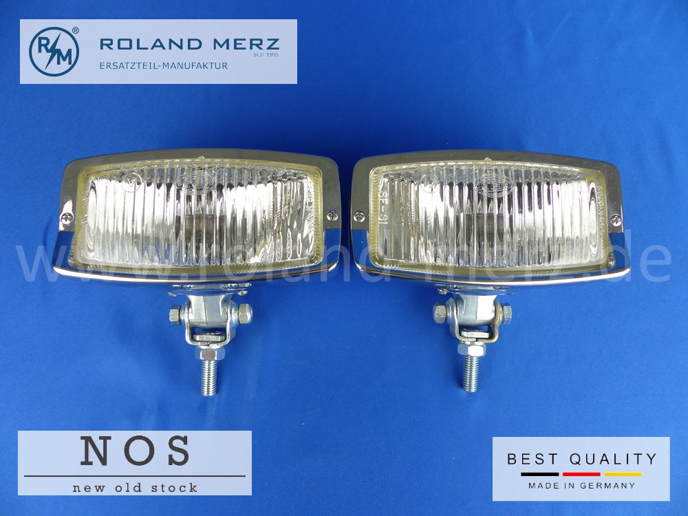 P1120484 1 Paar neue Hella Nebelscheinwerfer 139 ZNWH 180 CC hängende Ausführung, vollverchromt für Mercedes, Porsche, BMW