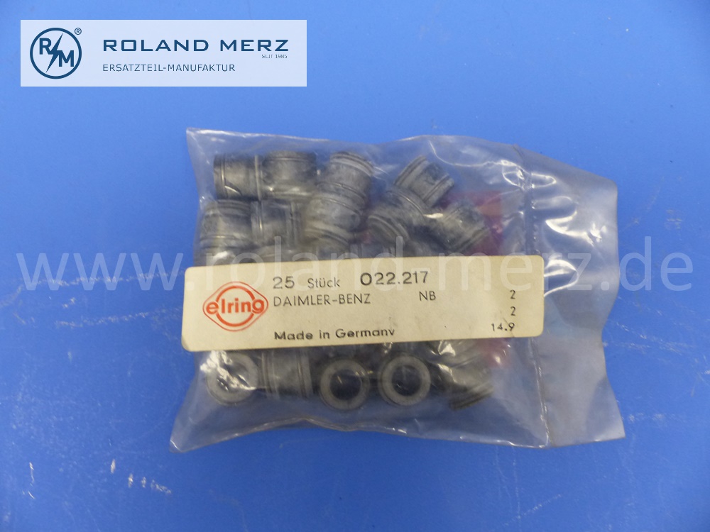 0000531458 Ventilschaftdichtung, Mercedes OM615, OM621, Beutel mit 25 Stück, original Elring Neuteil, NOS 