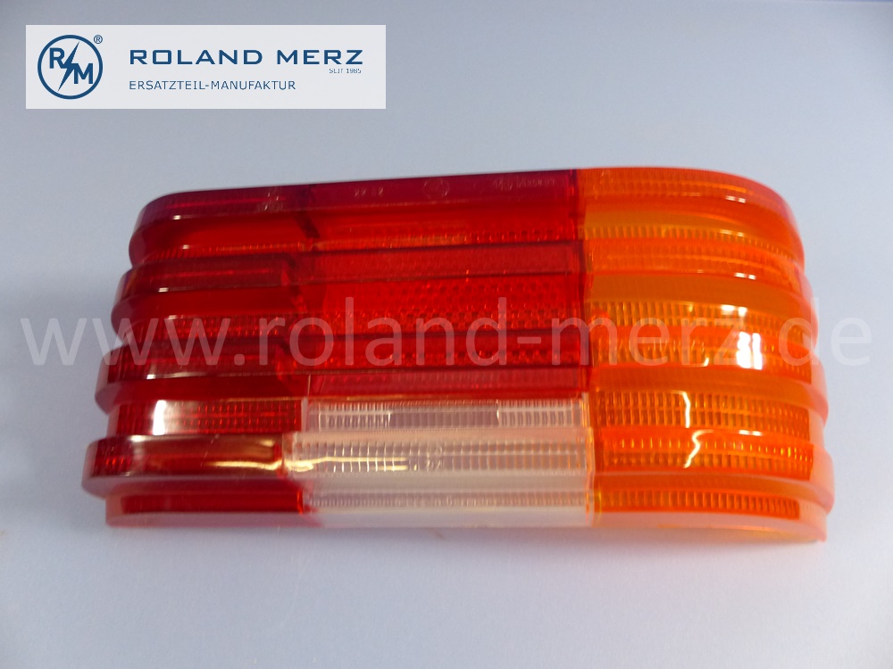 1148201066 Lichtscheibe, Lichtfenster, Lampenglas Rücklicht, rechts, neuere Version, Mercedes W114, W115, Strich 8, Original Mercedes Neuteil, NOS