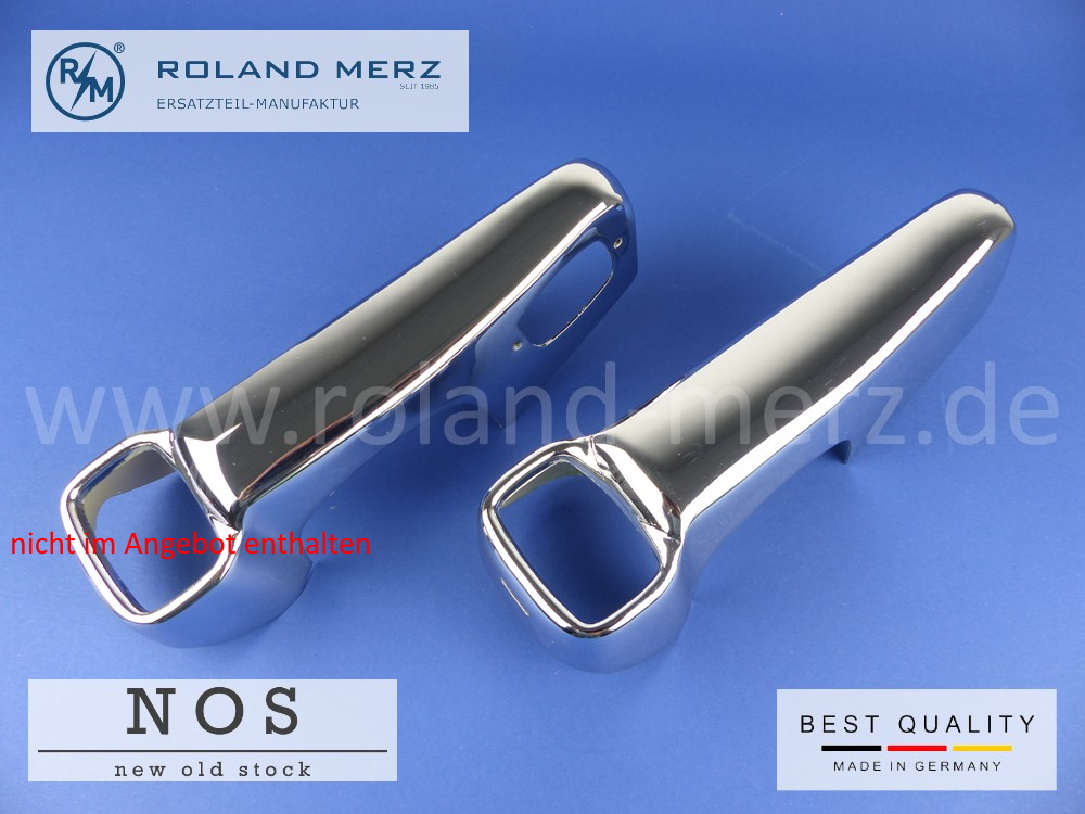 101808801655 1808801655 Horn Stossfänger hinten rechts, für Mercedes W105, W128, W180, 220S, 220SE, mit Ausschnitt für Kennzeichenleuchte 