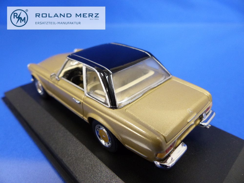 032250-10 Mercedes-Benz 280 SL Pagode gold/schwarz - Minichamps PMA 1:43