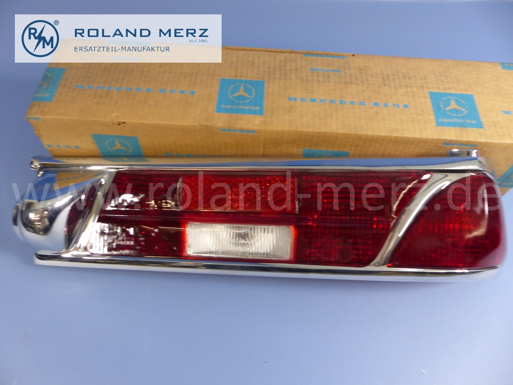 1118260652 Lichtscheibe, Lichtfenster, Lampenglas Rücklicht, rechts, Blinker rot, W111, W112, Original Mercedes Neuteil, NOS