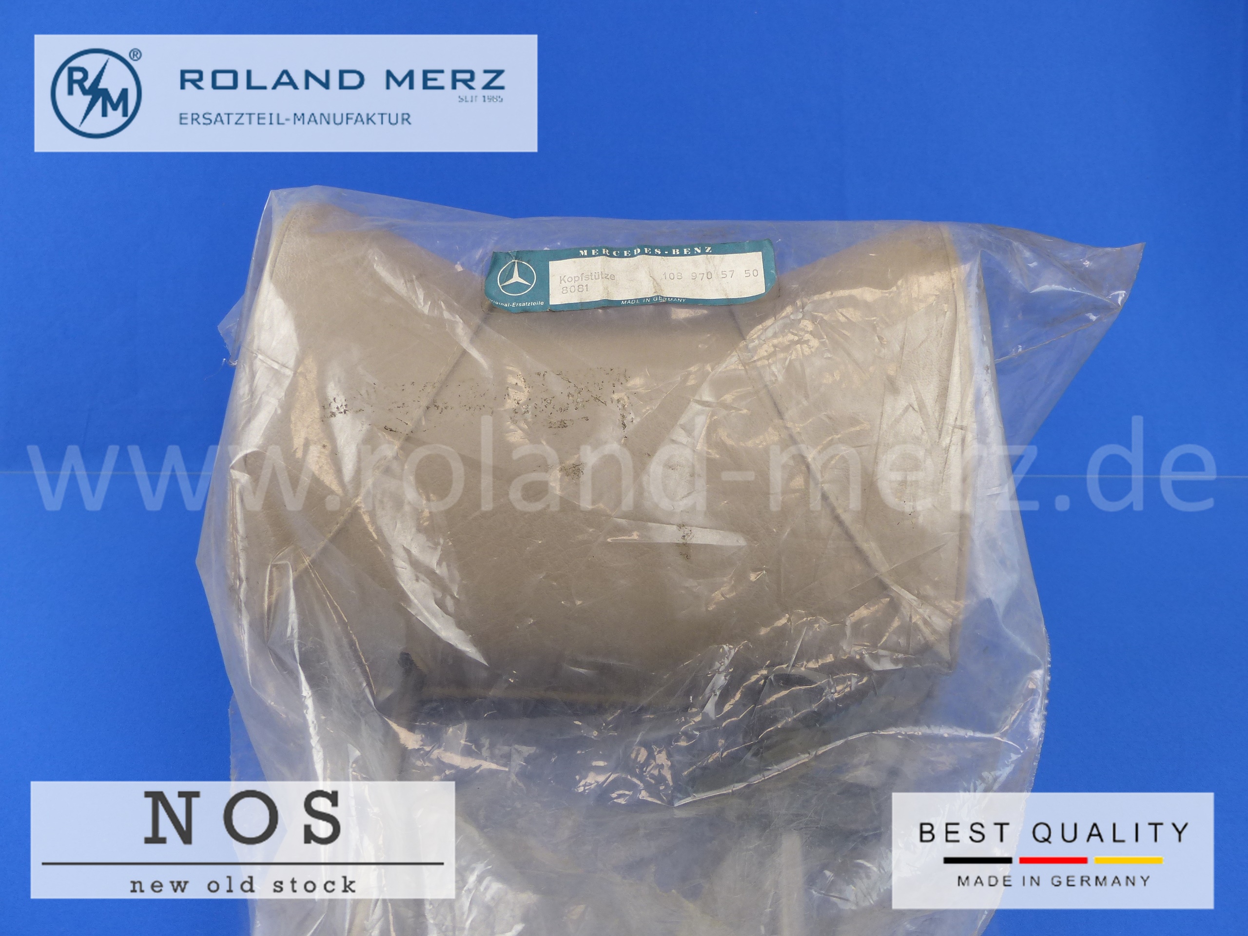 P1170399 1089705750 headrest rear front artificial leather colour 8081 beige Mercedes W114