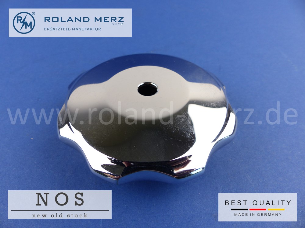 Kühlerverschlußschraube verchromt 153 501 0115 für feststehenden Stern (8,4mm Bef. Loch) für Mercedes 170V - 220